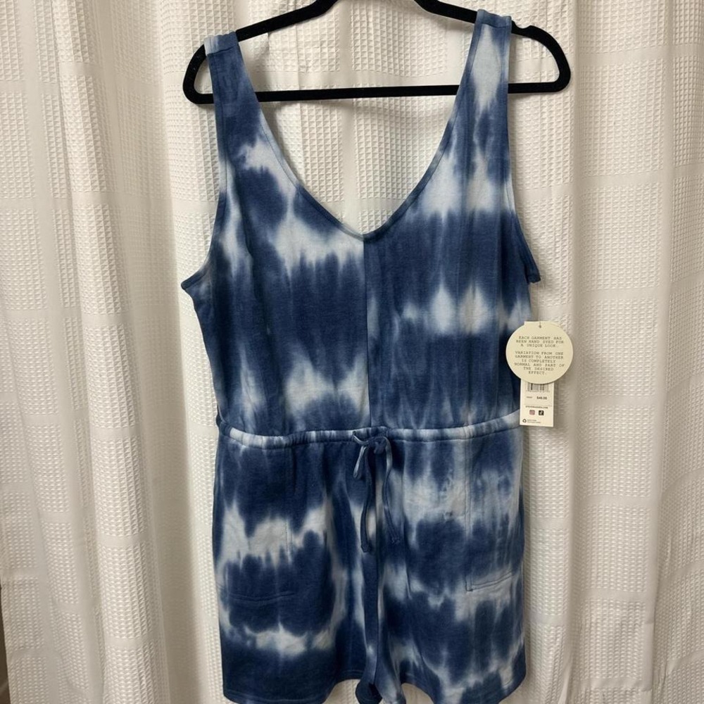 Madden Girl Blue Tie-Dye Rompee